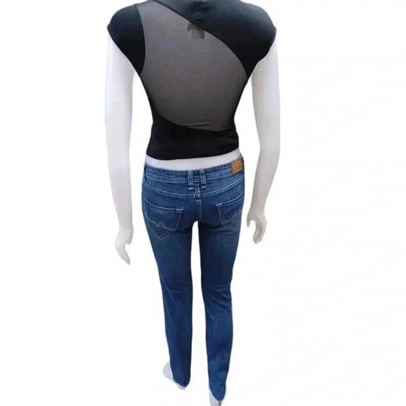 Pepe Jeans Low Rise Skinny Medium Wash Blue Jeans Size 30 - Picture 3 of 12